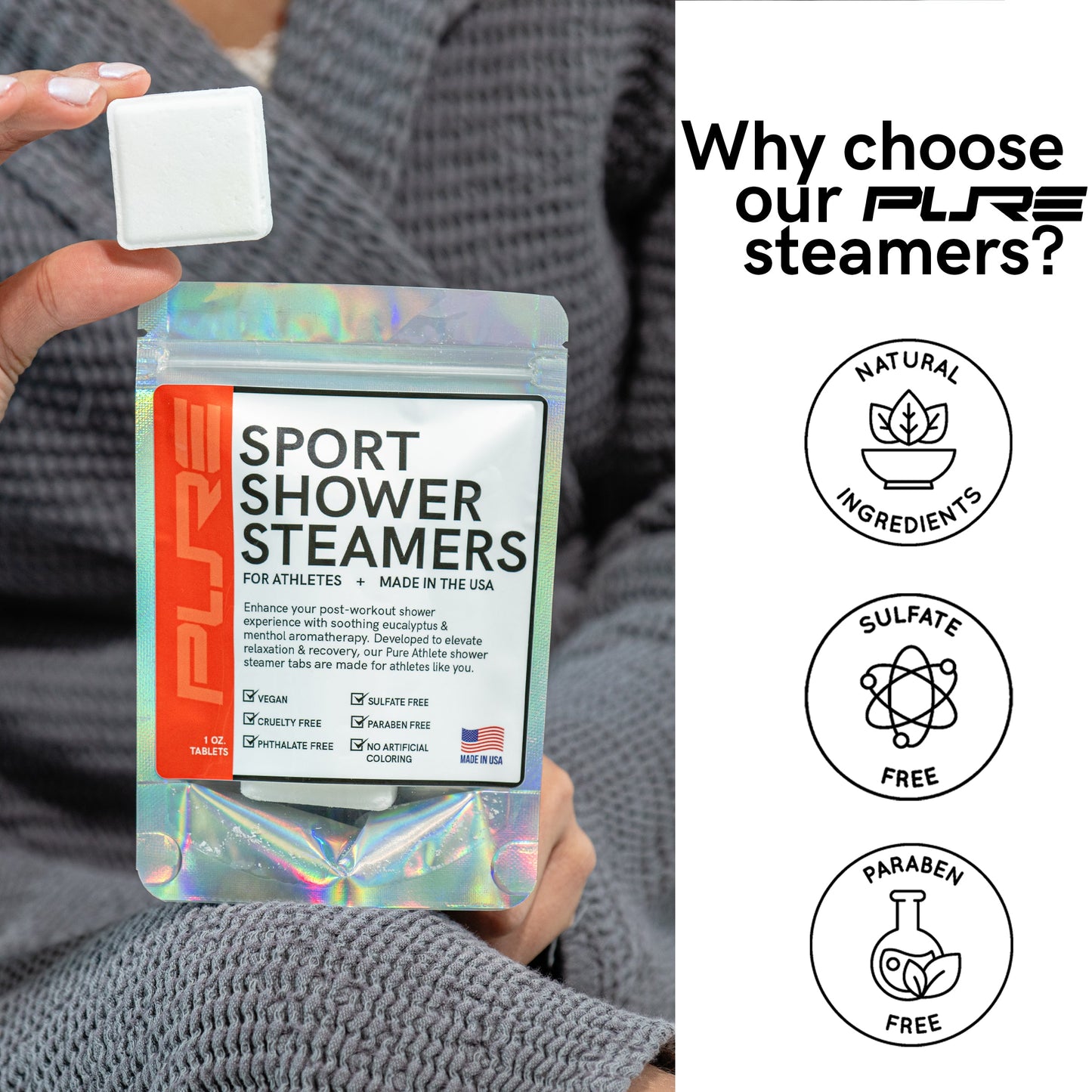 Pure Sport Shower Steamers (2 Tab Pack)